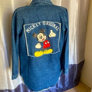 Mickey Mouse Original Women’s Blue Denim Jacket Size Small